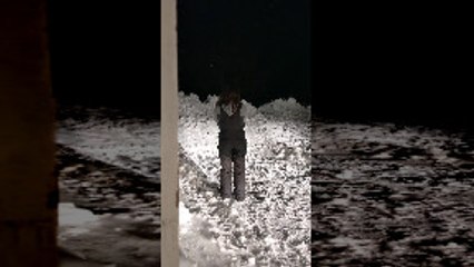 Snowmobile Kicks Snow Straight into Girlfriend