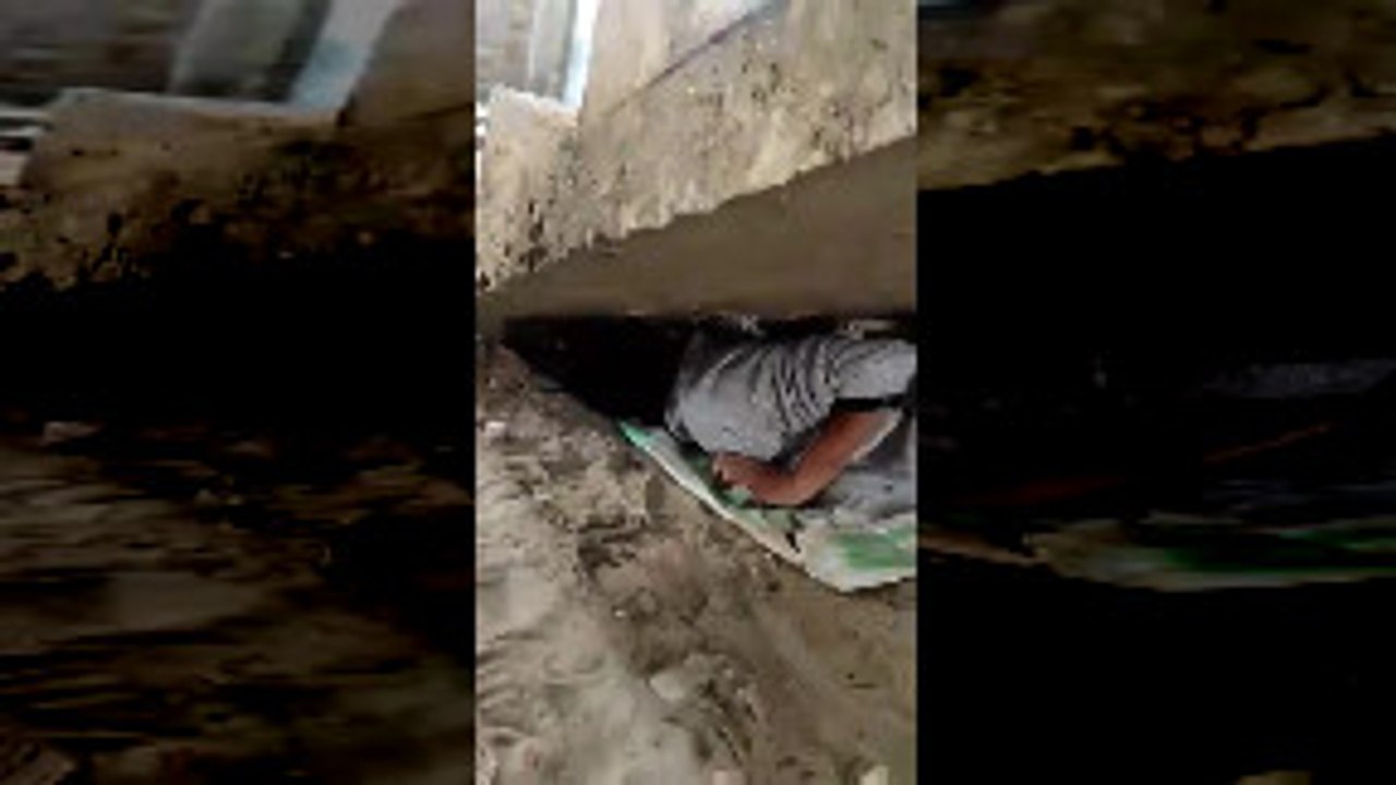 Guy Rescues Trapped Injured Puppies