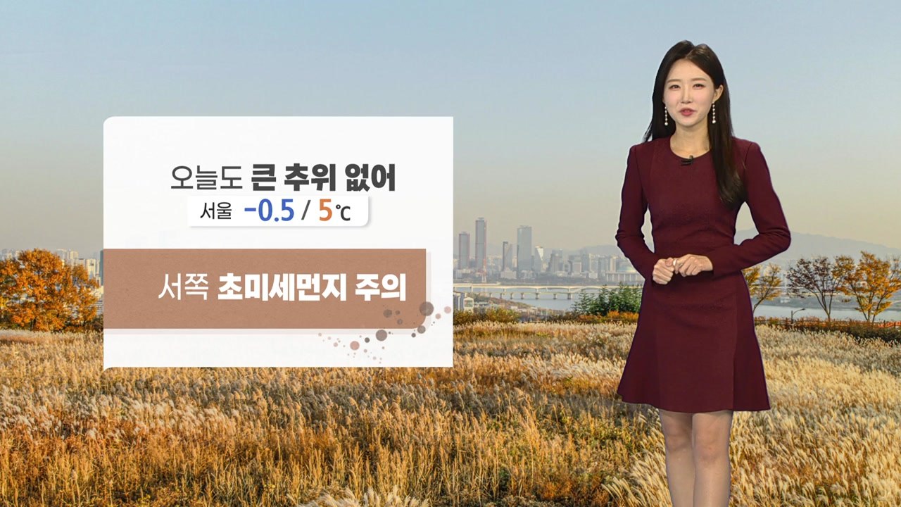 [날씨] 오늘도 큰 추위 없어...서쪽 초미세먼지 주의 / YTN