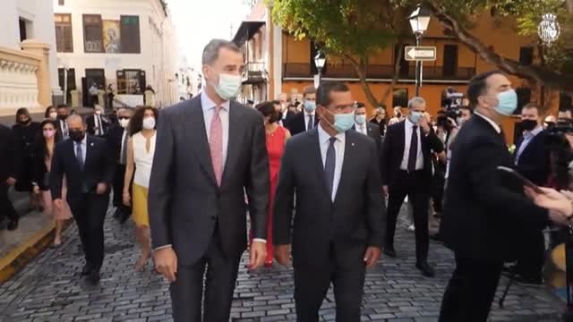 Felipe VI visita la ciudad de San Juan de Puerto Rico en el quinto centenario de su fundación