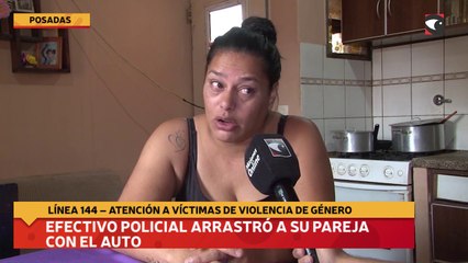 Efectivo policial arrastró a su pareja con el auto