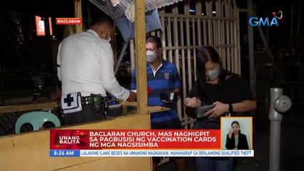 Baclaran Church, mag naghigpit sa pagbusisi ng vaccination cards ng mga nagsisimba | UB