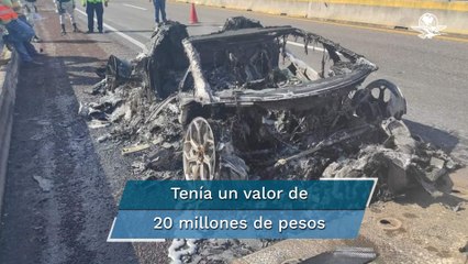 Lamborghini se prende en llamas en Autopista del Sol