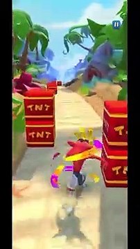 Crash Bandicoot: On The Run! Inferno Lab Assistant Battle Run Gameplay On Beach Jungle (2)