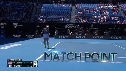Et Cornet a fini par céder une dernière fois : la balle de match de Collins face à la Française