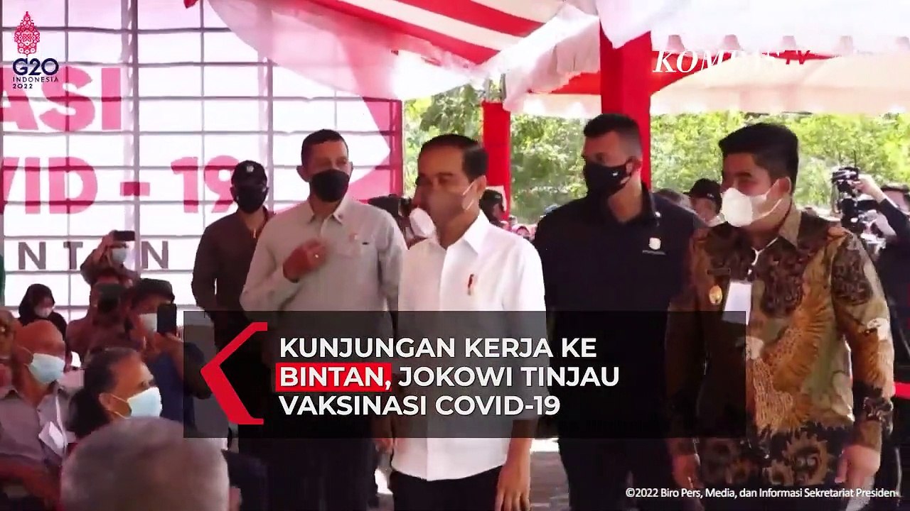Kunjungan Kerja ke Bintan, Presiden Jokowi Tinjau Vaksinasi Lansia dan Anak-anak