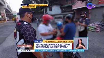 Ilang motorista at pampublikong sasakyan, hinuli ng I-ACT... | BT