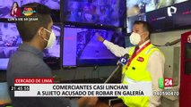 Cercado de Lima: comerciantes casi linchan a sujeto acusado de robar laptop en galería