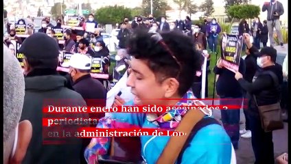 Periodistas marchan y exigen justicia para Lourdes y Margarito