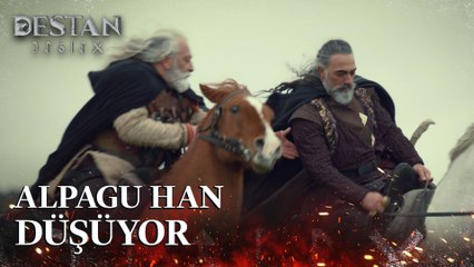 Alpagu Han atının üstünde fenalaşıyor  - Destan 8. Bölüm