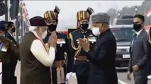 Republic Day: President Kovind arrives at Rajpath, PM greets