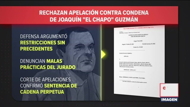 Confirman cadena perpetua para “El Chapo” Guzmán