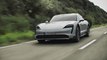 The new Porsche Taycan Cross Turismo in Grey Driving Video