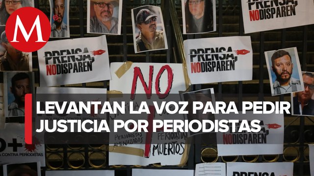 Con pancartas, consignas y dolor, periodistas exigen alto a la violencia contra el gremio