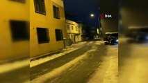 Bursa'da karda drift yapan araçlar kameraya yansıdı
