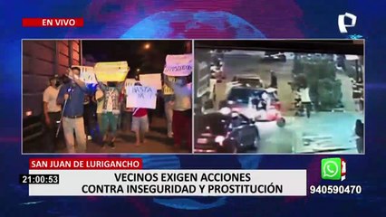 Download Video: ¡Hartos de la inseguridad ciudadana!: Vecinos protestan contra la delincuencia y la prostitución en SJL