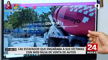 Detienen a estafador que engañaba a sus víctimas con página web falsa de venta de autos