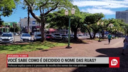 Apucarana 78 anos: você sabe como decidido o nome das ruas?