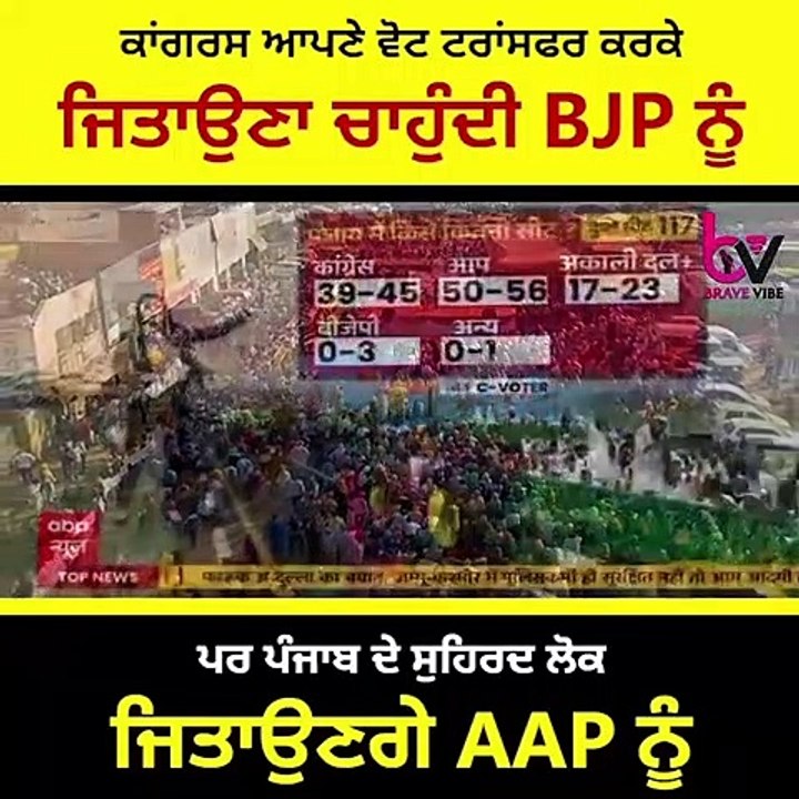 ਕਾਂਗਰਸ ਆਪਣੇ ਵੋਟ ਟਰਾਂਸਫਰ ਕਰਕੇ ਜਿਤਾਉਣਾ ਚਾਹੁੰਦੀ BJP ਨੂੰ, ਪਰ ਪੰਜਾਬ ਦੇ ਸੁਹਿਰਦ ਲੋਕ ਜਿਤਾਉਣਗੇ AAP ਨੂੰ!