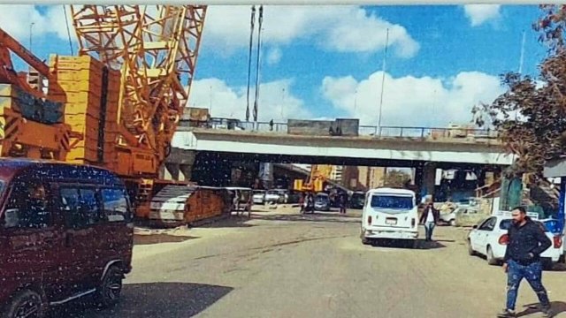 غلق كلى لشارع ربيع الجيزى وتقاطعه مع أسفل الطريق الدائرى لتركيب كمر خرسانى