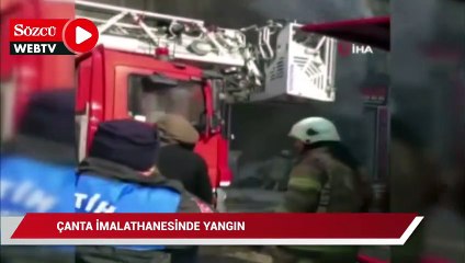 Fatih’te çanta imalathanesinde yangın