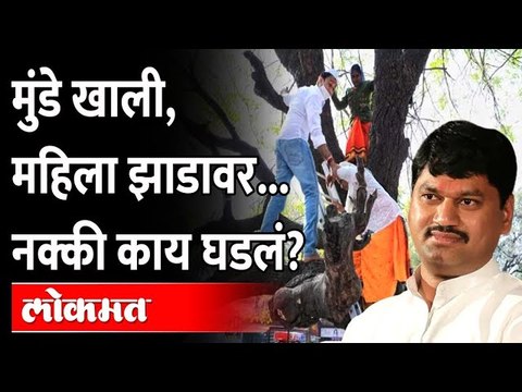 Dhananjay Munde खाली,राष्ट्रवादीचे आमदार थेट झाडावर का चढले? Beed MLA Sandeep Kshirsagar | Beed News
