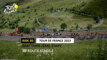 Tour de France 2023 - Grand Départ : Parcours 2éme étape / 3D route stage 2