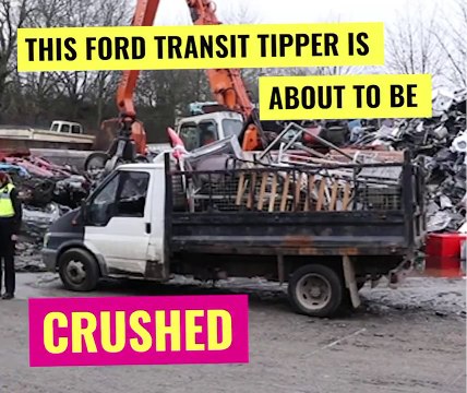 Dramatic video as a ford transit van is crushed by Barnsley Council