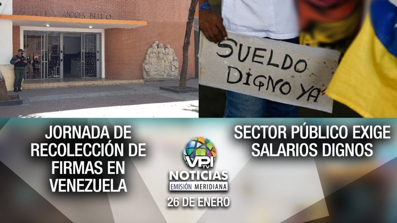 Noticias VPItv Emisión Meridiana - Miércoles 26 de Enero