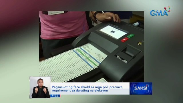 Pagsusuot ng face shield sa mga poll precinct, requirement sa darating na eleksyon | Saksi