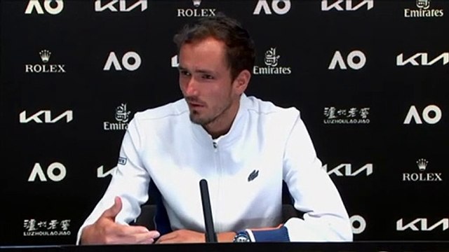 Open d'Australie 2022 - Daniil Medvedev : I'm still young and I have to make the best possible decisions so I nominated Djokovic, but I could also have nominated Nadal or Federer