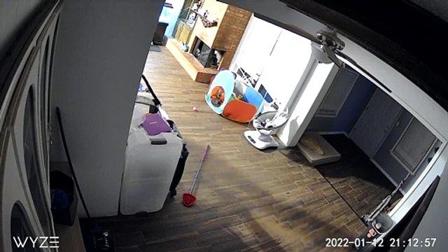 Woman Panics as She Holds onto Burning Object