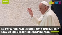 El papa pide 'no condenar' a un hijo con una diferente orientación sexual