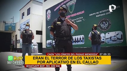 Cae peligrosa banda que era el terror de los taxistas por aplicativo en el Callao