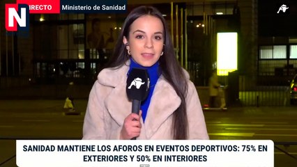 Sanidad aprueba los aforos de eventos deportivos hasta el 75%