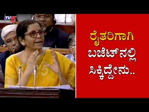 Finance Minister Nirmala Sitharaman Budget Speech on Allocations For Farmers | TV5 Kannada
