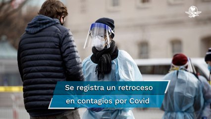 Скачать видео: Retrocede ómicron en Estados Unidos, pero aumentan las muertes