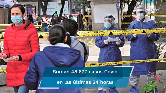 México registra más de 500 muertes por Covid-19 en las últimas 24 horas; suma 48 mil 627 casos