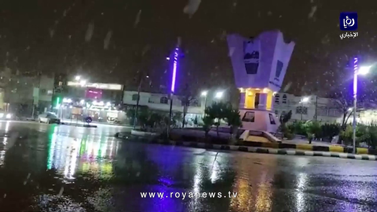 مشاهد من الثلوج في الزرقاء والرمثا وعجلون