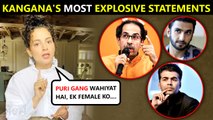 Kangana INSULTS Bollywood Mafias, SLAMS Maharashtra Government & More | All Controversial Statements