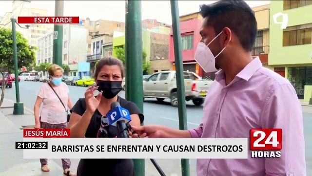 Jesús María: barristas se enfrentaron a balazos, con piedras y palos en plena vía pública
