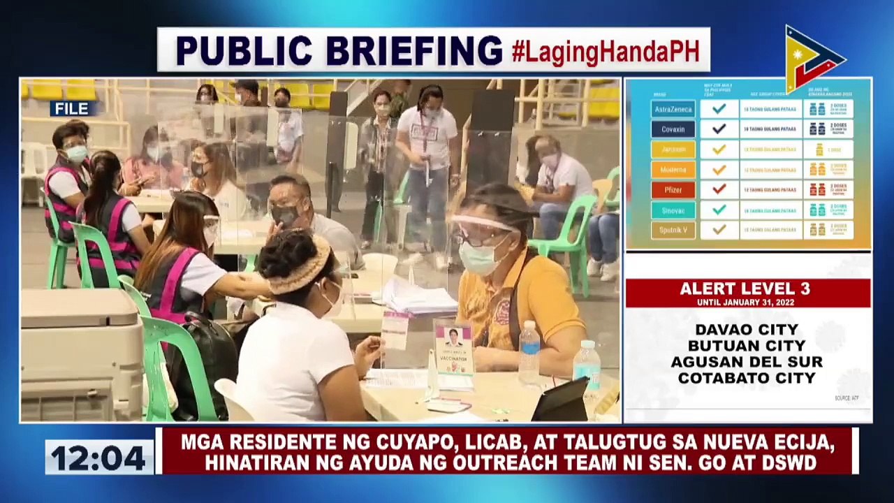Mga residente ng Cuyapo, Licab, at Talugtug sa Nueva Ecija, hinatiran ng ayuda ng outreach team ni Sen. Go at DSWD