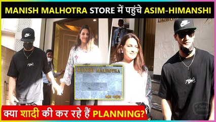 Asim & Himanshi Spotted Outside Manish Malhotra Store, Is Wedding Bell Ringing ?