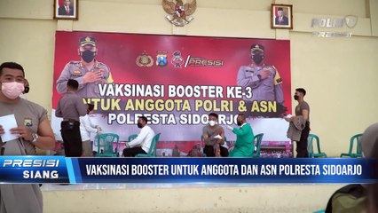 Turun Langsung Tangani Covid-19, Polisi Sidoarjo di Vaksin Booster