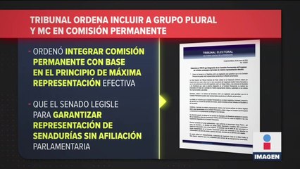 TEPJF ordena incluir a grupo plural y MC en comisión permanente