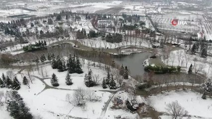 Yazın dolup taşan Botanik Park, kar yağınca hayvanlara kaldı