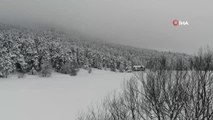 Gölcük Tabiat Parkı'nda kar kalınlığı 1 metreyi aştı