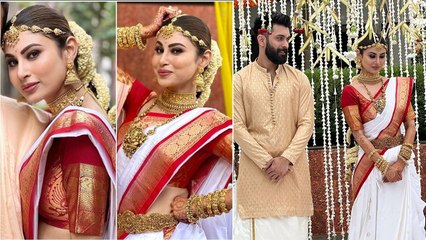 Mouni Roy को मलयाली दुल्हन बना देख Suraj Nambar नहीं हटा पाए नजरें, करने लगे डांस | FilmiBeat