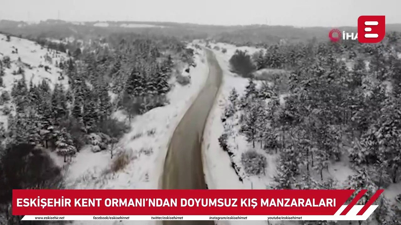 Eskişehir Kent Ormanı’nın oluşturduğu kartpostallık manzara, drone ile havadan görüntülendi