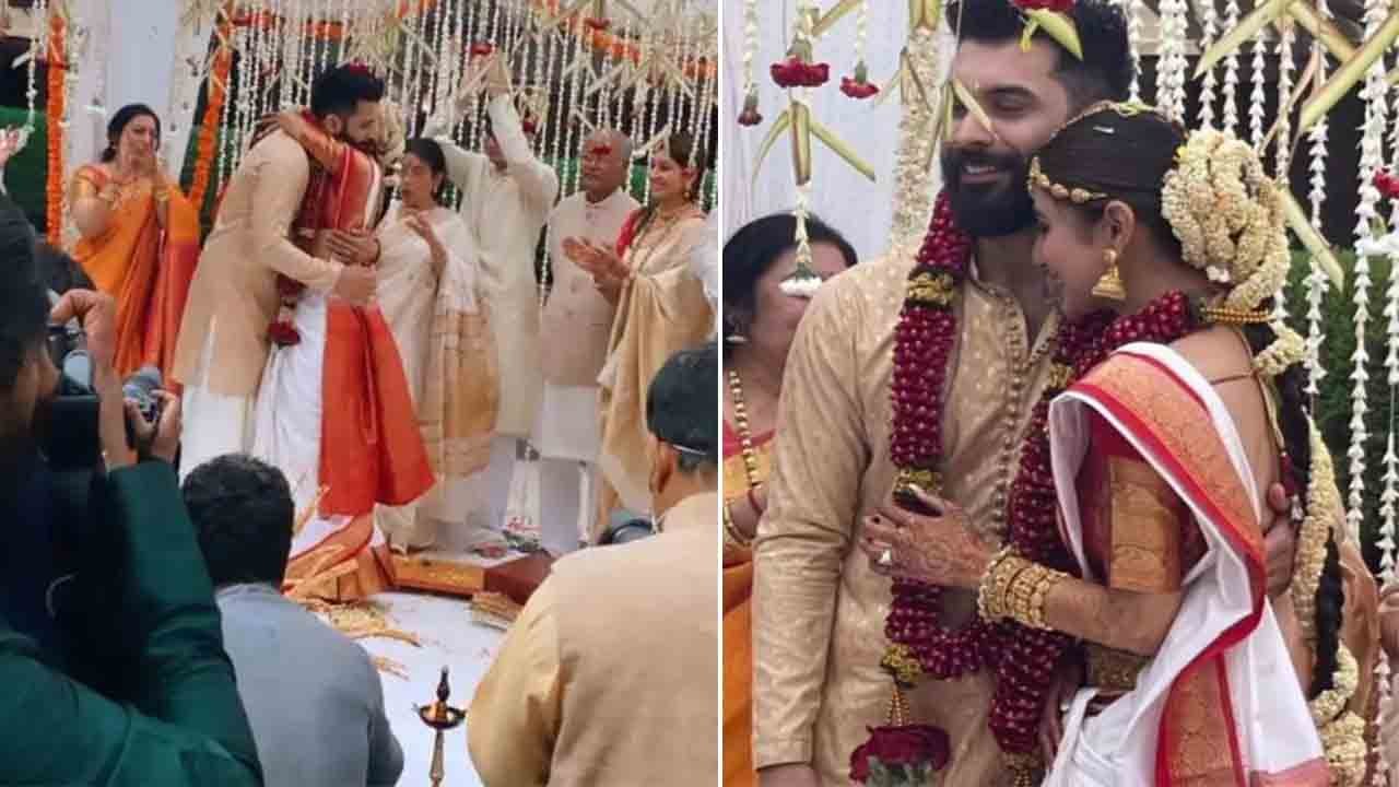 Mouni Roy Wedding: Mouni ने फेरे लेने के बाद रोते हुए Sooraj Nambiar को लगा लिया गले |  FilmiBeat